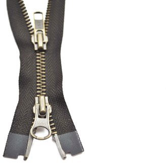 YKK Reißverschluss 2 Wege teilbar Schwarzbraun 75 cm Metall Metallzähne