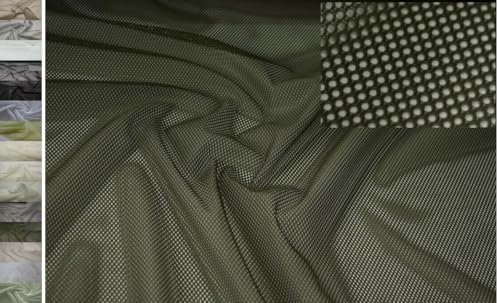 StoffBook OLIV KLASSISCHER LOCHFILET STOFF -WABE 2MM- NETZSTOFF STOFFE, D170