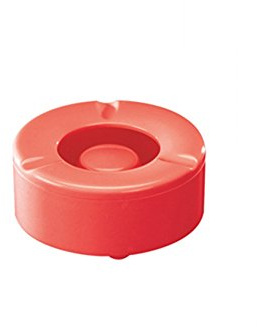 WACA 1810 Windaschenbecher Kunststoffaschenbecher stapelbar und glutfest, Farbe:rot, Größe:Dm 100 mm / 43 mm h
