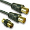 C4A® 50m Long TV Aerial Lead/Gold Plated Plugs/Screened 3c2v Coaxial Cable/Black (50 Metre)