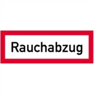 Schild Rauchabzug PVC 10,5 x 29,7cm