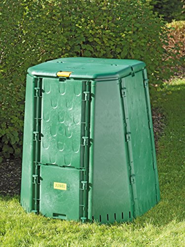 Juwel Thermokomposter AEROQUICK 690 (Nutzinhalt 700 l, für Garten- / Küchenabfälle, Komposter aus UV-stabilen Recyclingkunststoff, konische Form, mit 2 Entnahmeklappen, Deckel mit Windsicherung) 20158