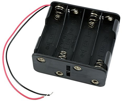 AA x 8 Open Battery Holder Box 150mm Wires Leads