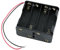 AA x 8 Open Battery Holder Box 150mm Wires Leads