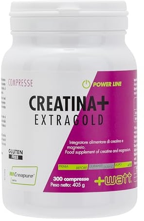 Creatina+ Compresse Extragold - Incrementa le Prestazioni Fisiche Durante lo Sforzo - Gluten Free - 300 cpr