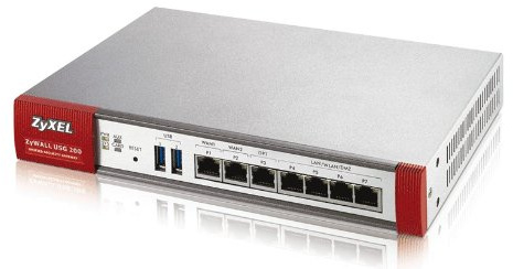 ZyXEL USG-200 3DES, IPSec, SSL, SHA-1, SHA-2/MD5, 1 Gbit/s, Gigabit Ethernet, 10/100/1000 Mbps