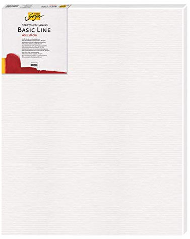 KREUL 64050 - Solo Goya Stretched Canvas Basic Line, Keilrahmen ca. 40 x 50 cm, mit Leinwand aus Baumwolle 4 fach grundiert, ideal für Öl, Acryl- und Gouachefarben, Bunt