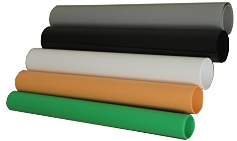 Bresser Fotostudio BR-PVC-2 Hintergrundauflagen für Aufnahmetische 5er-Set 100x200cm (zuschneidbar)