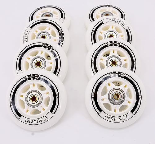 Hyper 8er Set passent K 2 Inliner Rolle fertig montierte Rolle 82mm + Lager ABEC7 + Alu-Spacer 6mm