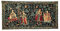 BelgianTapestries edler gewebter Wandbehang Gobelin Mittelalter 90 x 45cm
