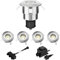 ledscom.de LED Boden-Einbauleuchte Atria für außen Aluminium kalt-weiß, je 14lm, IP65, 40mm Ø, 5er Set