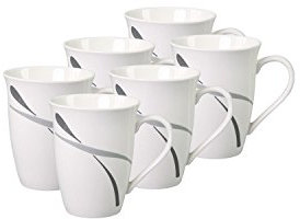 Via Kaffeebecher 6er Set Dacapo - Silber, Edelstahl, Einzeltasse, Kaffeebecher-Set, Tassen, 6 Stück, Zuhause