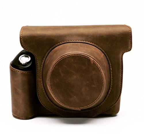 Tasche für Fujifilm Instax Wide 300 SofortbildKamera mit Schultergurt, Hellohelio klassisch Kunstleder Limitierte Auflage hülle - Braun