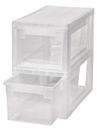 2 Stück Schubladenboxen mit Nutzvolumen 7 Liter pro Box. Passend für z.B. Socken, Krawatten, CDs und DVDs, etc. Maße pro Box: 19,6 x 39 x 16 cm