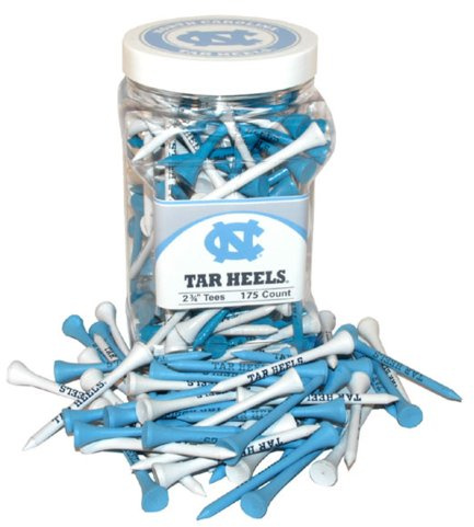 Team Golf NCAA North Carolina Tar Heels Jar Of 175 Golf Tees 2-3/4 Golf Tees, 175 Pack, Regulation Size, Multi Team Colors