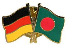 Flaggenfritze Freundschaftspin Deutschland A-F, 22 mm, Flaggen Pin vergoldet aus Hartemaille, Länder Anstecker zum Sammeln und Tragen