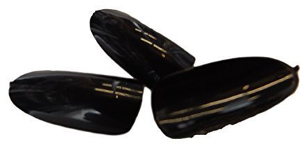 Fat-cat-copy-catz 100x False Medium Long Length Full Coverage Oval Rounded Tip French Full False Nails 10 different sizes - Black