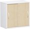Gera Möbel Schranksystem Flex Schiebetürenschrank, Holzdekor, ahorn/weiß, 80 x 42.5 x 79.8 cm