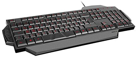 Speedlink RAPAX Gaming Keyboard - USB Gaming Tastatur, kompakte Bauform, höhenverstellbar, hervorgehobene WASD-Tasten, FR Layout, schwarz