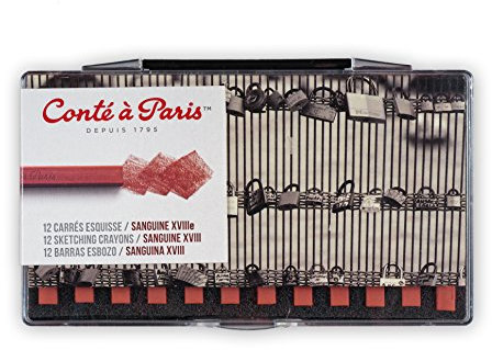 Conté à Paris Sketching Carre Crayons - Sanguine XVIIIth C (Pack of 12)