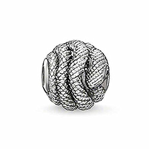 Thomas Sabo Damen-Bead Karma Schlange 925 Silber Zirkonia schwarz - K0066-051-11