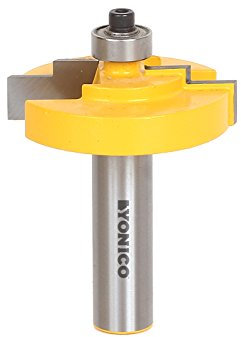 Yonico 18128 - Stepped Rabbet Router Bit, 1/8 Glass and Artwork Inner Step - 1/2 Shank