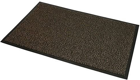 JVL Brown Black Heavy Duty Barrier Door Floor Mat 80 x 120 cm