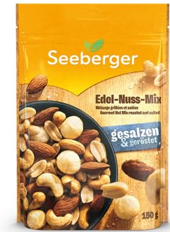 Seeberger Edel-Nuss-Mix, Nuss-Kern-Mischung, geröstet, gesalzen (1 x 150 g)