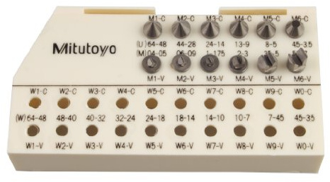 Mitutoyo 126-800 Bügelmessschrauben Messeinsatz, 6 Paar