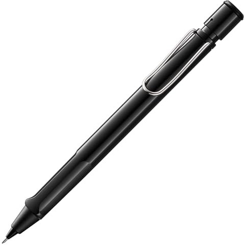 Lamy safari black Druckbleistift - klassicher Minenbleistift mit ergonomischem Griff & Gehäuse aus ASA-Kunststoff - Bleistift mit Feinstrichmine M 41 in Strichbreite 0,5 mm & Radiertip