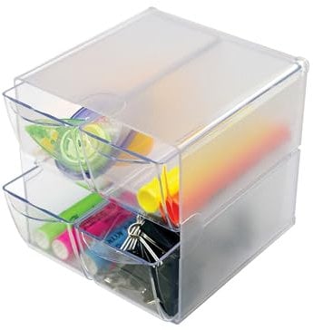 Deflecto DE350301 Storage Cube with 4 Drawers