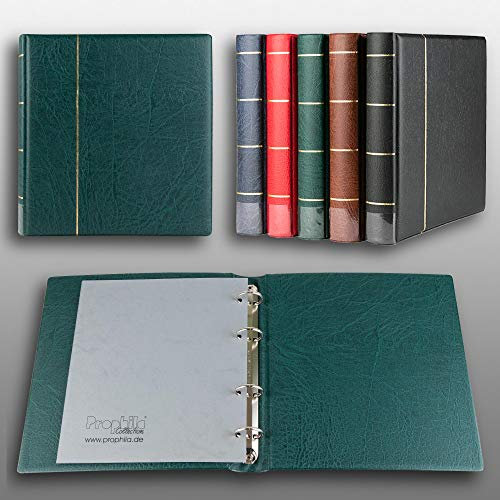 Prophila Collection Album A5 Standard-Ringbinder für Münzen Banknoten Postkarten ETB (grün)