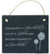condecoro Schiefer Schild 'Vergangenheit ist Geschichte' Schiefertafel Wandbild 16x13