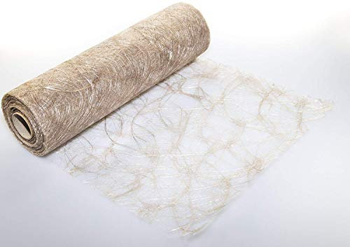 Tischläufer 25 Meter Sizoweb® Tischband Kommunion Konfirmation Hochzeit, 30 cm Breite in Taupe