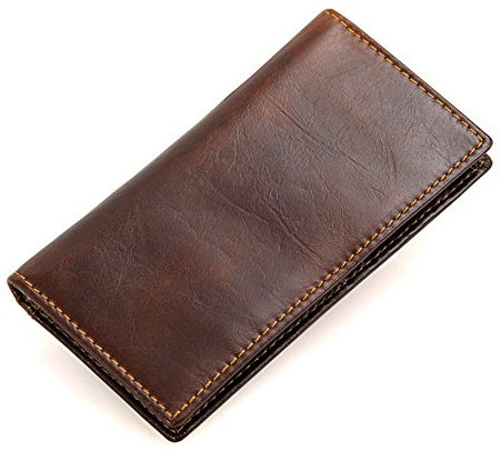 DRF Portefeuille Cuir Homme Blocage FRID Porte-monnaie Long Brun BG223