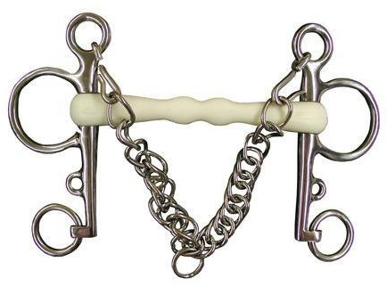 Flexi plástico cubierto Mullen boca Pelham poco tamaño: 12,7 cm