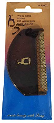 Pony Wool Comb, Aluminium, Multi-Colour, 5.6 x 5.7 x 14.2 cm