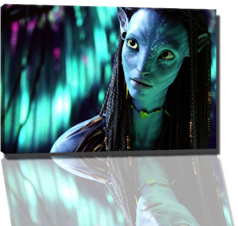 PrintArtGalery Dark Avatar Leinwandbild auf Holzrahmen gespannt Größe: 80x60 cm