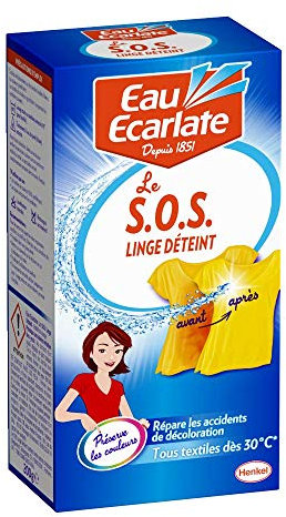 Eau Ecarlate SOS Linge Déteint – Répare les Accidents de Décoloration – Lot de 2 (2x 200g)