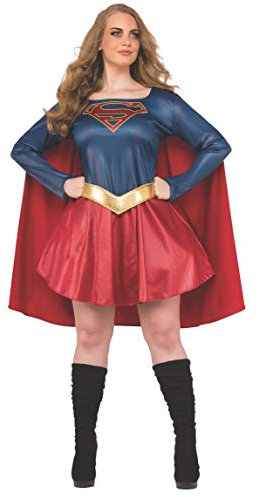 Rubies Supergirl TV-Show-Kleid für Damen, Erwachsenengröße, wie abgebildet, Übergröße, wie abgebildet, Große Größen