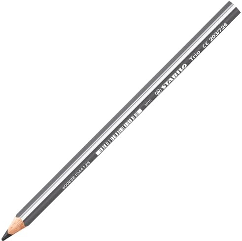 Dreikant-Buntstift - STABILO Trio dick - Einzelstift - grau