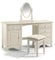 Julian Bowen CAM008 CAMEO Dressing Table, Mixed Materials, White