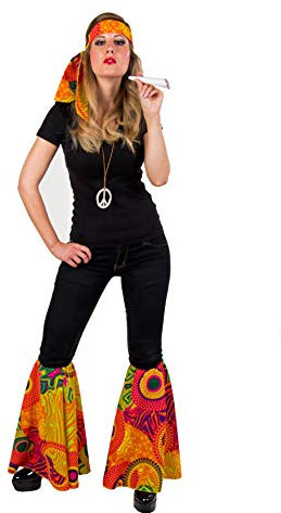 Karneval Zubehör Set Hippie zum 70er Jahre Kostüm zu Fasching, das Dessin kann vom Bild abweichen