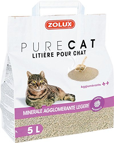 Litière pour chat PURE CAT minérale agglomérante ++ légère 5 L