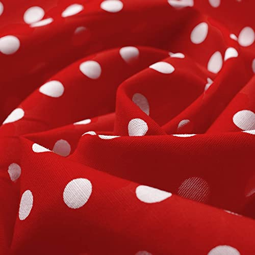 Punkt groß - rot - 100% Baumwolle - Webstoff - Druck - Stoff Meterware