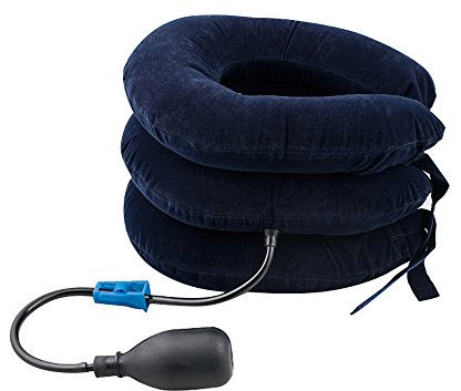 Denshine Manuell Nacken Hals Massagegerät Neck Traction Device - Aufblasbarer Nackenkragen/Nackenstütze