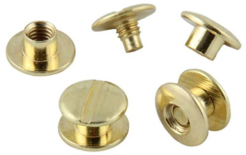 KLEBESHOP24 Viti Chicago M4 per rilegatura, ottonate, 2 mm, 100 pezzi | Per pelle e libri, lunghezze e quantità a scelta