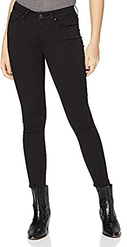 Mavi Damen Skinny Skinny Jeans (enganliegendes Bein) Adriana 10728, Gr. W28/L32 (Herstellergröße: 28/32), Schwarz (Double Black STR 14500)