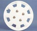 MILENCO 35.6cm White Deluxe Wheel Trims (Pair)