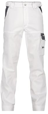 DASSY® Nashville Zweifarbige Arbeitshose - Größe 58 - WEIß/ZEMENTGRAU